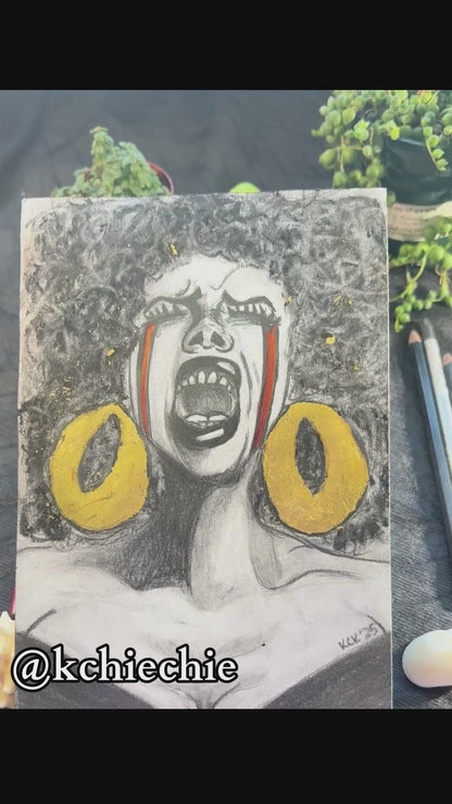 "BLOOD SCREAM," Fine Art Print